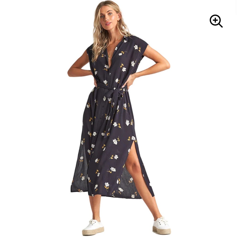 Billabong Little Flirt Dress - Black Floral